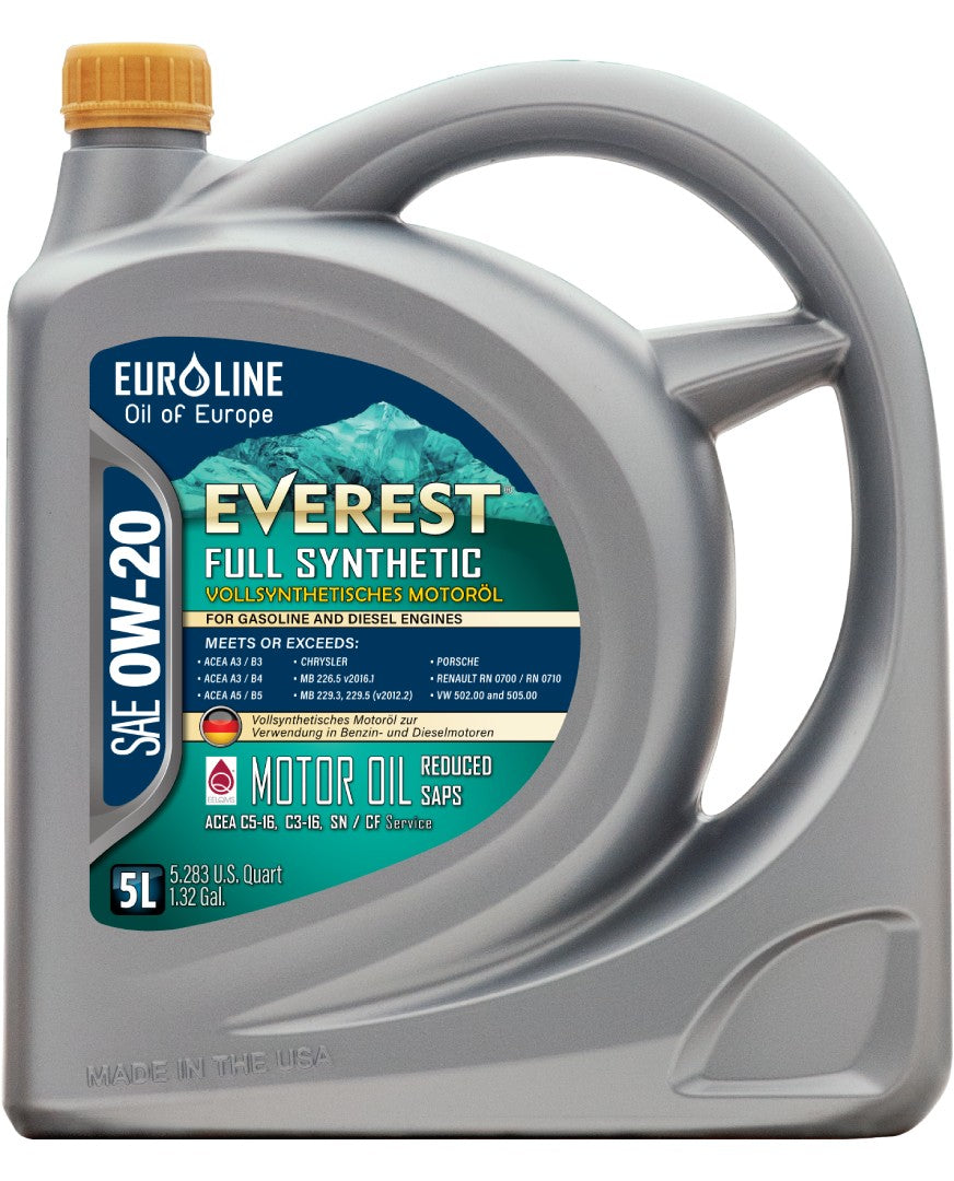 Everest 0W-20 Motor Oil 5-Quart Bottle - 4pk