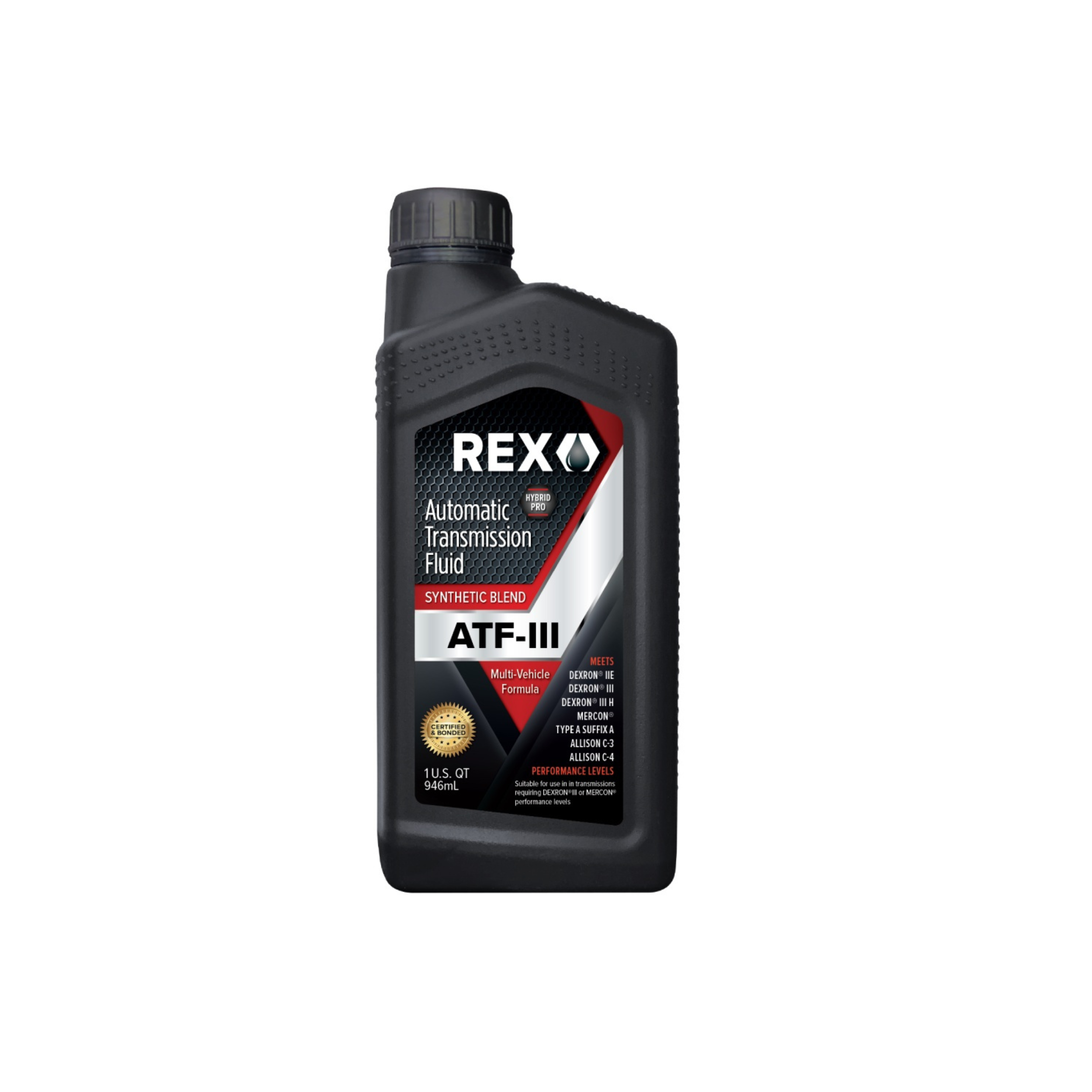 REX ATF-III AUTOMATIC TRANSMISSION FLUID 1 QT Bottle - 12pk