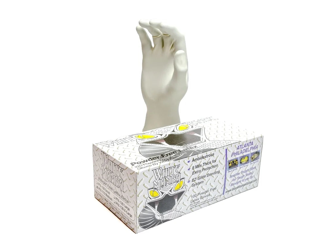 White Mamba Nitrile Gloves Large PFX120