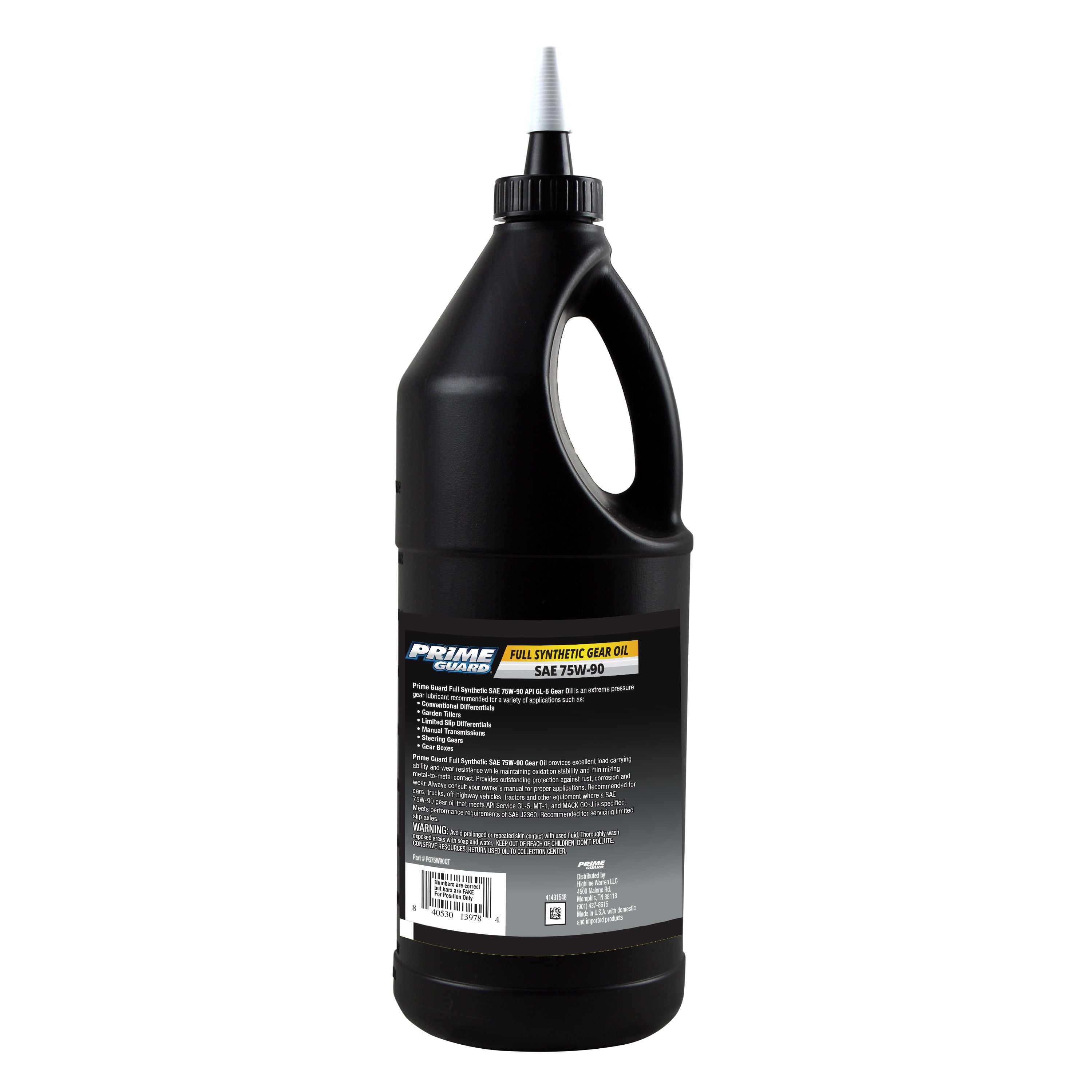 PG75W90 - Prime Guard Full Synthetic SAE 75W-90 Gear Oil