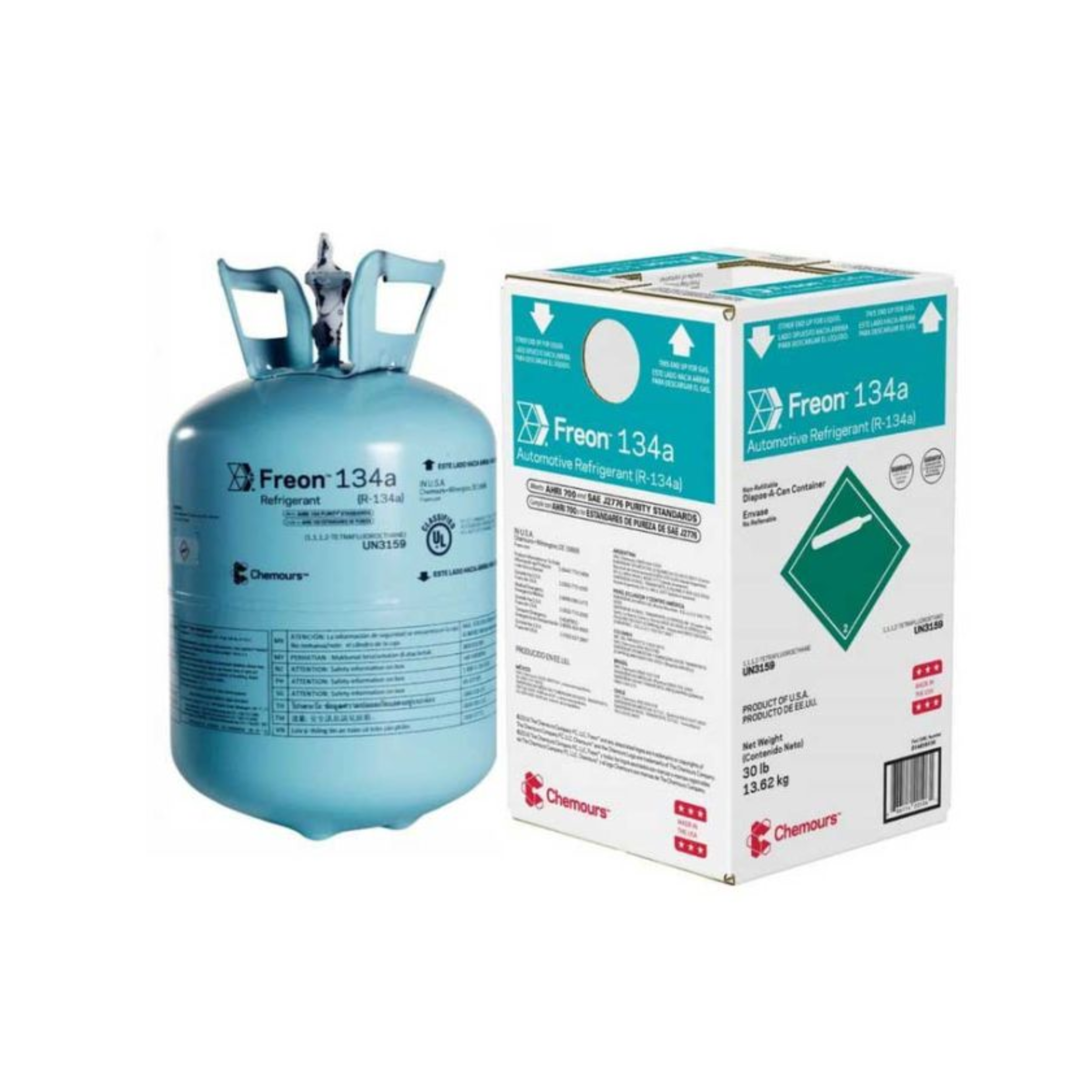 R-134a Refrigerant (Freon) 30 lb Cylinder
